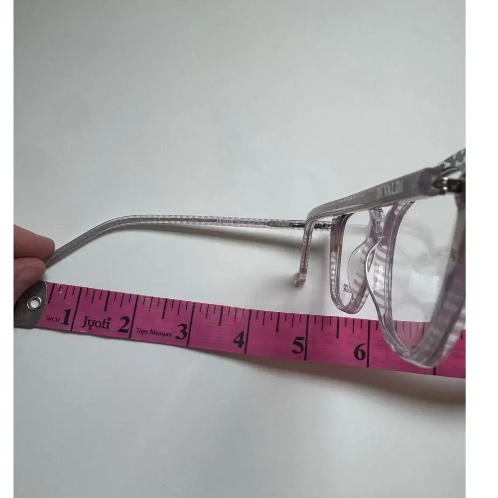 NEW Di Valdi DVO8206 - Clear polka bot cat eye Eyeglasses frame